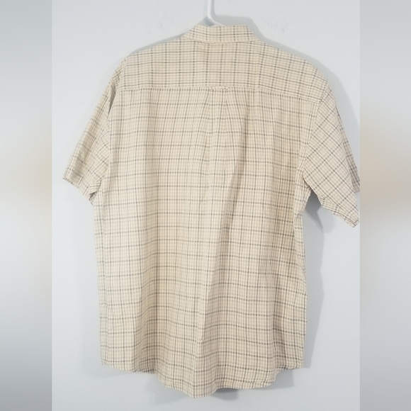 Cabela's Outdoor Gear Short Sleeve Collared Plaid Tee. Size M. 100% Cotton. - Picture 3 of 5